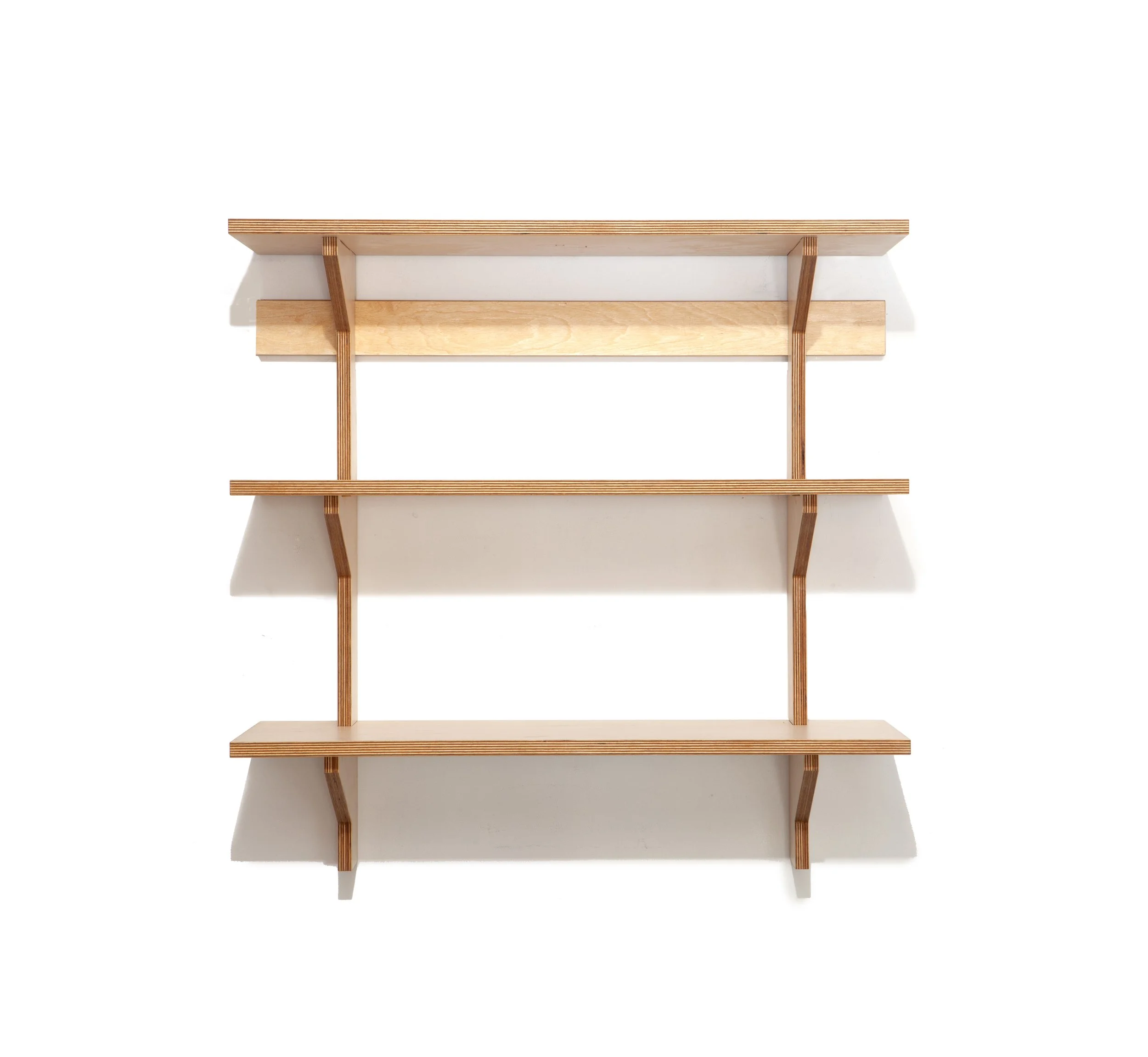 Cleat-Hung Modular Zero-Waste Plywood F3 Wall Shelves - FN | Fine